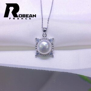 上級 EU製 定価5万円★ROBEAN・淡水真珠・ペンダント★天然パール パワーストーン s925 アコヤ真珠 本真珠 オシャレ 9.5-10mm P1010333