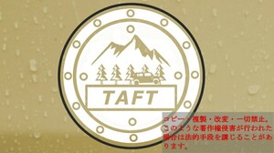 山と木とタフト給油口　カッティングステッカー　TAFT カワイイ　ステッカー