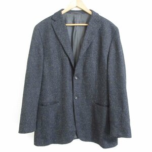 美品 JIL SANDER ジルサンダー ラフシモンズ期 シルクブレンド シングル 2B テーラードジャケット R54 ブラック×グレー