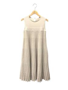 FOXEY フォクシー ワンピース 38 Knit Dress ベージュ プリーツ IT37H2WLT4US