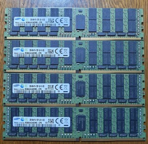 Samsung DDR4-2133 32GB x4 128GB ECC LRDIMM サーバー、ワークステーション用メモリ