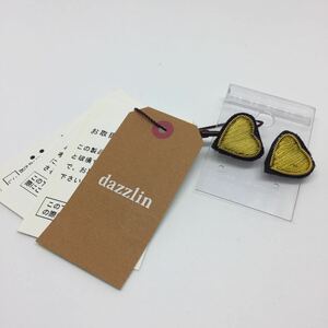 【新品】 dazzlin ダズリン ハート デザイン ピアス 両耳用 イエロー F