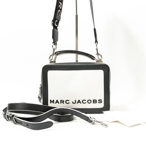 【1円スタート】MARC JACOBS マークジェイコブス M0014507 ボックス カラーブロック ショルダーバッグ 斜めがけ ブラック ホワイト レザー