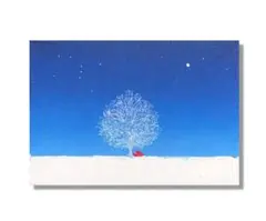 絵画　油絵　原画　風景　北欧　空　ブルー　アート　インテリア　F4