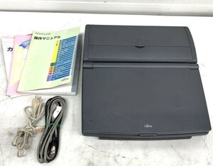 ●O163-W7-2370 FUJITSU 富士通 OASYS オアシス LX-6000 OALX60J ワープロ 通電動作確認済み③