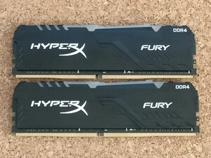 Kingston HyperX FURY RGB DDR4 3200MHz 16GB×2枚 計32GB 【デスクトップ用メモリ】