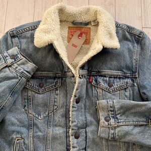 新品　未使用　LEVIS　リーバイス　デニム　ボアジャケット　メンズMサイズ　 デニムジャケット　ボアジャン　ビンテージ　レプリカ　