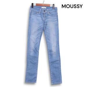 MOUSSY マウジー USED加工♪ ストレッチ スキニー デニム パンツ ジーンズ Sz.23 レディース 日本製　K4B00865_A#R