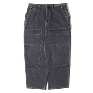 美品 bal/balance バル パンツ サイズ:3 24AW ウォッシュ加工 ワイド ペインター デニムパンツ (LOOSE FIT DENIM WORK PANT) ブラック