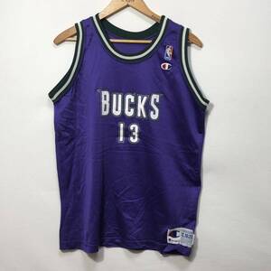 ■ 子供用 USA製 Champion チャンピオン NBA BUCKS バックス #13 ROBINSON ロビンソン バスケ ユニフォーム サイズXL 18-20 パープル ■