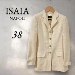 ISAIA イザイア　テーラードジャケット 38 チェック シルク　羊毛　高級