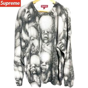 XL Supreme Sweater コットン ニット セーター シュプリーム ブラック グレー ホワイト ハンス・リューディ・ギーガー