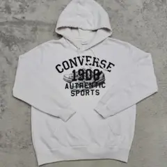 コンバース　CONVERSE　パーカー　L　白　プルオーバー　スニーカー