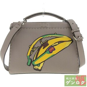 【中古】FENDI フェンディ ピーカブーフィット 2WAYバッグ ハンドバッグ 斜め掛け ショルダーバッグ グレージュ レザー レディース【質屋】