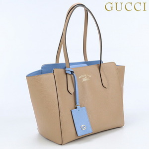 中古 グッチ トートバッグ レディース ブランド GUCCI スウィング トートバッグ レザー 354408 ベージュ バッグ