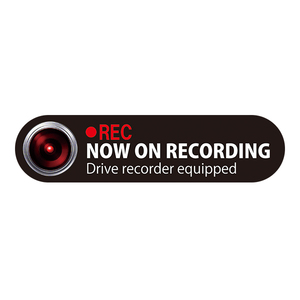 MTO ドライブレコーダー ステッカー 「NOW ON RECORDING」 外貼りタイプ CS-L