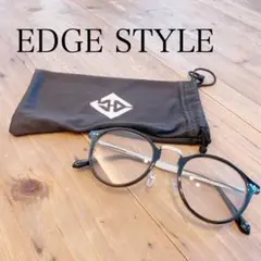 エッジスタイル EDGE STILE サングラス 度なし 黒 クリア めがね