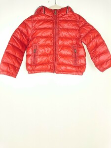 MONCLER◆ダウンジャケット/80cm/ナイロン/RED/無地/モンクレール/