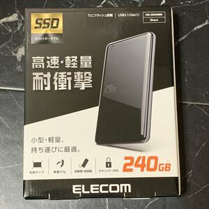 新品未開封・送料無料■エレコム・ELECOM■USB3.1(Gen1)対応外付けポータブルSSD ブラック ESD-ED0240GBK■ハードディスク 保存 240GB