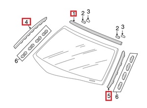 未使用 ホンダ 純正 INTEGRA DC5 Acura RSX フロント ウィンドウ モール ガラス 窓 インテグラ Honda Windshield Molding trim Strip 新品