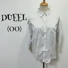 DUEEL デュール（OO）　白/青/ストライプ/襟あり/ドルマンスリーブ/薄手