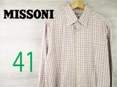 秋冬MISSONI●ミッソーニ＜チェック・長袖シャツ＞●M1800y