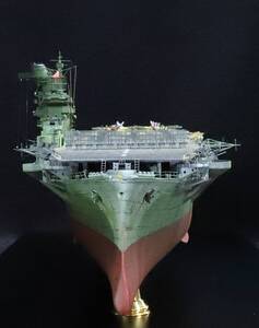 プロモデラー作品1/350 日本海軍 航空母艦 隼鷹（最終時） 制作完成品/長さ740ｍｍ×幅220ｍｍ×高さ235ｍｍのアクリルケース付