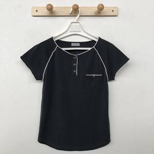 MARGARET HOWELL マーガレット ハウエル レディース ヘンリーネック 半袖ラグランTシャツ/カットソー 良品 size M