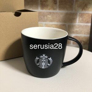 スターバックス ロゴマグ マグカップ マグ スタバ サイレン ブラック 黒 マット 300ml