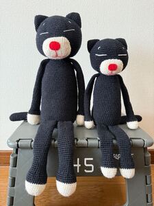 黒猫編みぐるみ ハンドメイド 編みぐるみ 猫 ねこ ネコ 黒猫