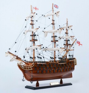 帆船模型 完成品 木製 HMS ヴィクトリー号 Victory モデルシップ 全長53cm 洋風 西洋 インテリア T175