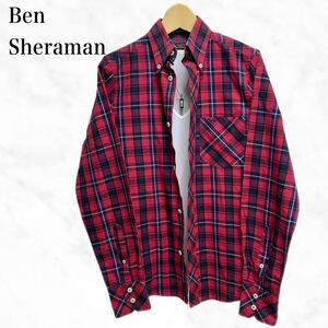 Ben Sherman チェックシャツ　長袖シャツ　トップス　赤　レッドチェック