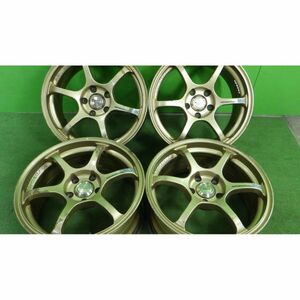 RX-7,WRX STI等に◆ヨコハマ ADVAN Racing RG2 社外アルミホイール 17x8JJ 5穴 114.3 +45 約73 4本SET◆中古 腐食,ガリ傷あり◆手渡し可