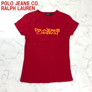 A4150 ポロジーンズラルフローレン 半袖Tシャツ POLO JEANS CO. RALPH LAUREN コットン綿 赤 レッド M