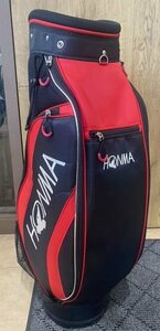 4*1851【HONMA/ホンマ】キャディバック ブラック×レッド 9.5型 5分割 札幌・美しが丘・店頭引渡可