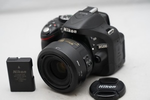 ☆バッテリーチャージャー欠品☆ ニコン D5200 ボディ AF-S ニッコール 35㎜ F=1:1.8 G NIKON D5200 AF-S NIKKOR 35 1.8 G お見逃しなく