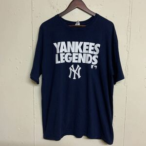 anvilアンビル MLBニューヨークヤンキース半袖Tシャツユーズド古着メンズXL