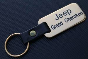 グランドチェロキー キーホルダー マットゴールドタイプ JEEP文字入り クライスラー純正 GO-JEE-140 US輸入品 GRAND CHEROKEE