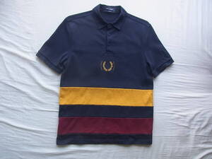 FRED PERRY 　フレッド ペリー　カットソー素材　プルオーバーシャツ　サイズ M 　 ネイビーベース