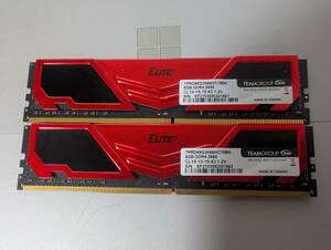 TEAMGROUP ELITE DDR4-2666MHz 8GB TPRD48G2666HC19BK 16GB　8G×2枚　メモリー