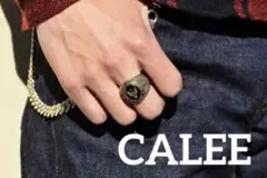 キャリー　CALEE リング　指輪　ブラス　真鍮　カレッジリング　希少　ブラック