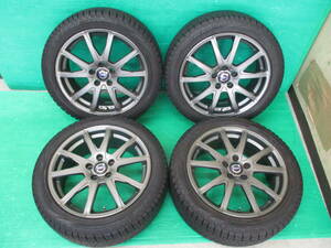 ☆2022年製 PIRELLI ICE ZERO ASIMMETRICO 225/45R17 94H☆VOLVO純正【17×7J+48 5H-108】埼玉県発 4本set♪ ボルボ V40等