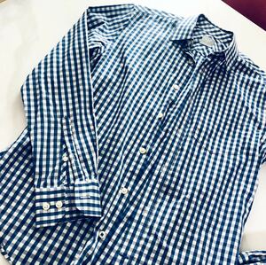 ◆◆◆GAP シャツ 長袖 ブルー　チェック 試着のみ　Sサイズ