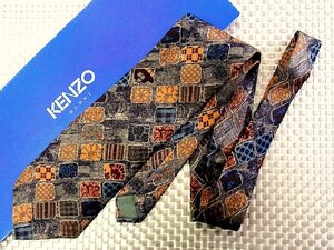 ♪32197D♪状態並品【花 デザイン 模様 柄】ケンゾー【KENZO】ネクタイ