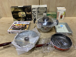 【２６－１４】調理器具 まとめ売り たこ焼き器 焼き肉プレート フライパン ティ―メーカー等 未使用品、中古品含む 長期保管品