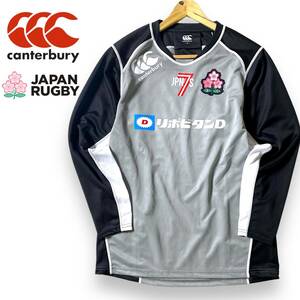 【M】カンタベリー ラグビー日本代表JPN7S 桜エンブレム 長袖 プラクティスTシャツ Canterbury ラグビーシャツ R40004SM ◆R842