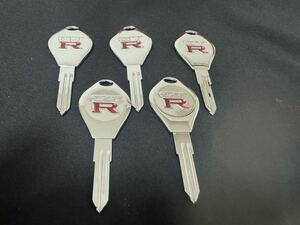 5本セット　KEY00-00185 スカイライン GT-R ブランクキー ニスモ R32 R33 BNR32 BCNR33 ECR33 GTR RB26 NISMO スペアキー　ニスモ 鍵