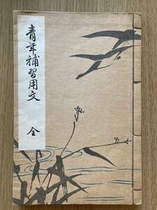 古書 和本　書道教本　中村春堂『青年補習用文』大正五年発行　昭和四年第五版　辰文館　くずし字　草書　