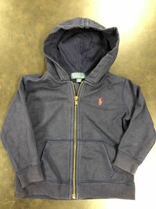 ラルフローレン ジップアップパーカー パーカー　トレーナー　Polo Ralph Lauren 紺色　ネイビー　サイズ　24M 90 Used