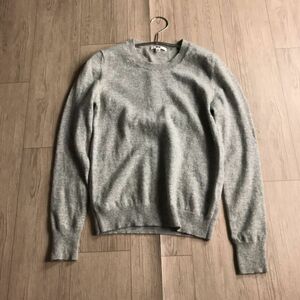 100円スタート□ UNIQLO ユニクロ　ニット　セーター　グレー系　カシミヤ　ノーカラー